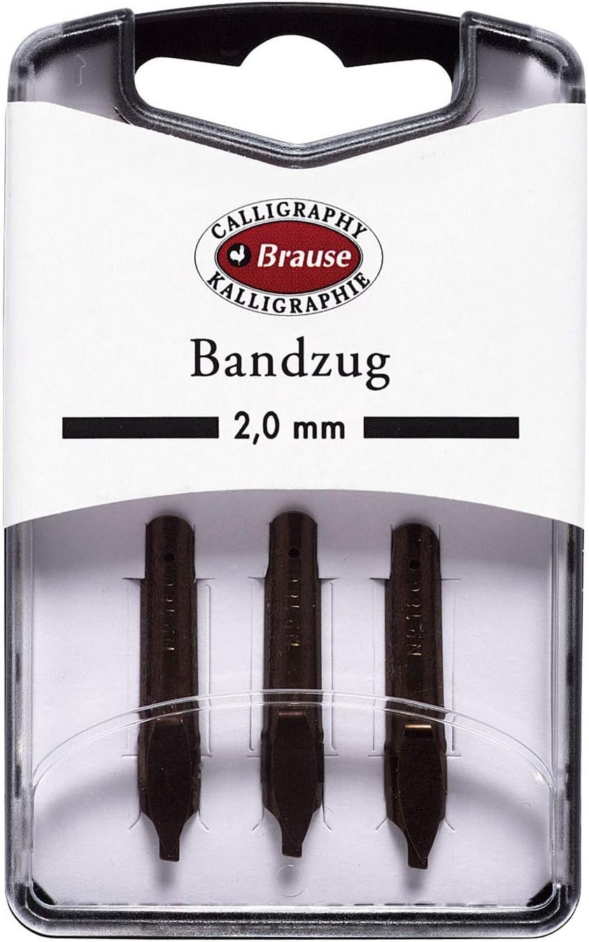 Zestaw stalówek do kaligrafii Brause Bandzug 2,0 mm | 3 szt.