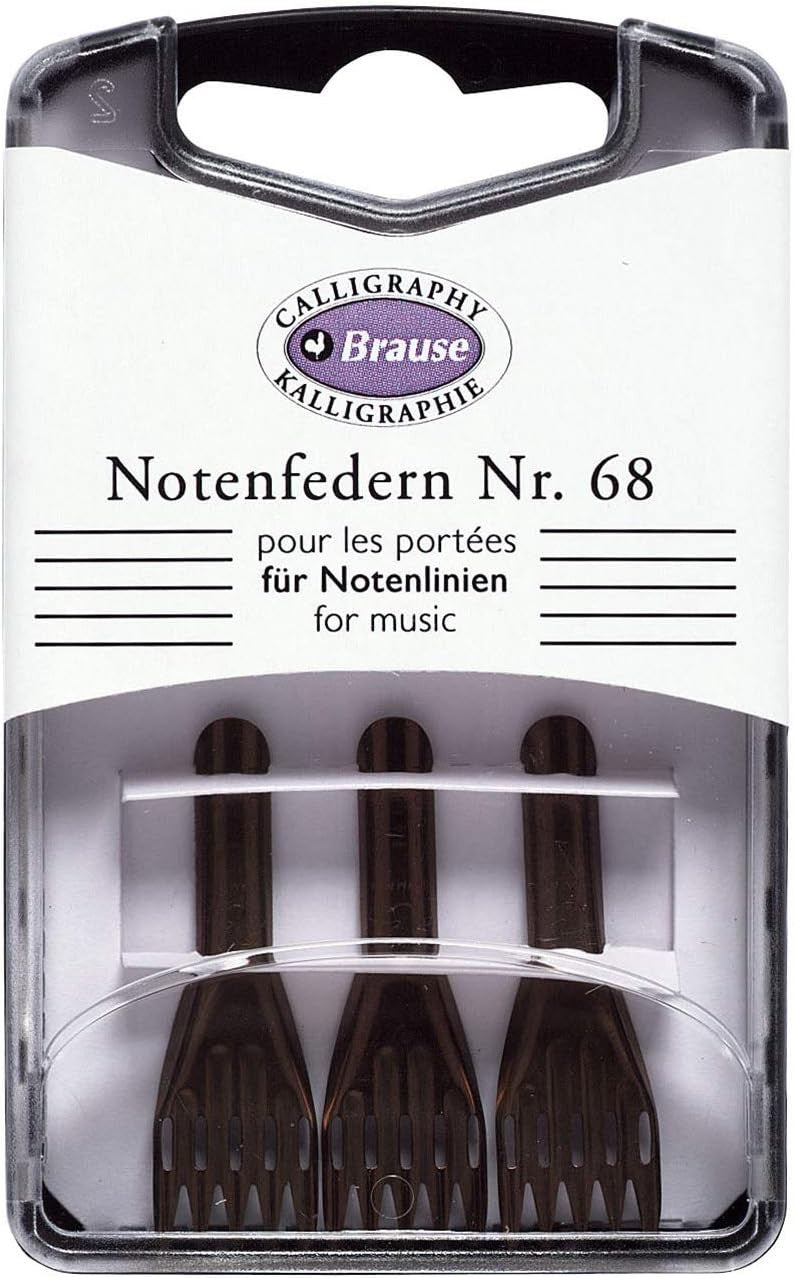 Zestaw stalówek do kaligrafii Brause Notenfedern nr. 68 | 3 szt.