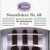 Zestaw stalówek do kaligrafii Brause Notenfedern nr. 68 | 3 szt.