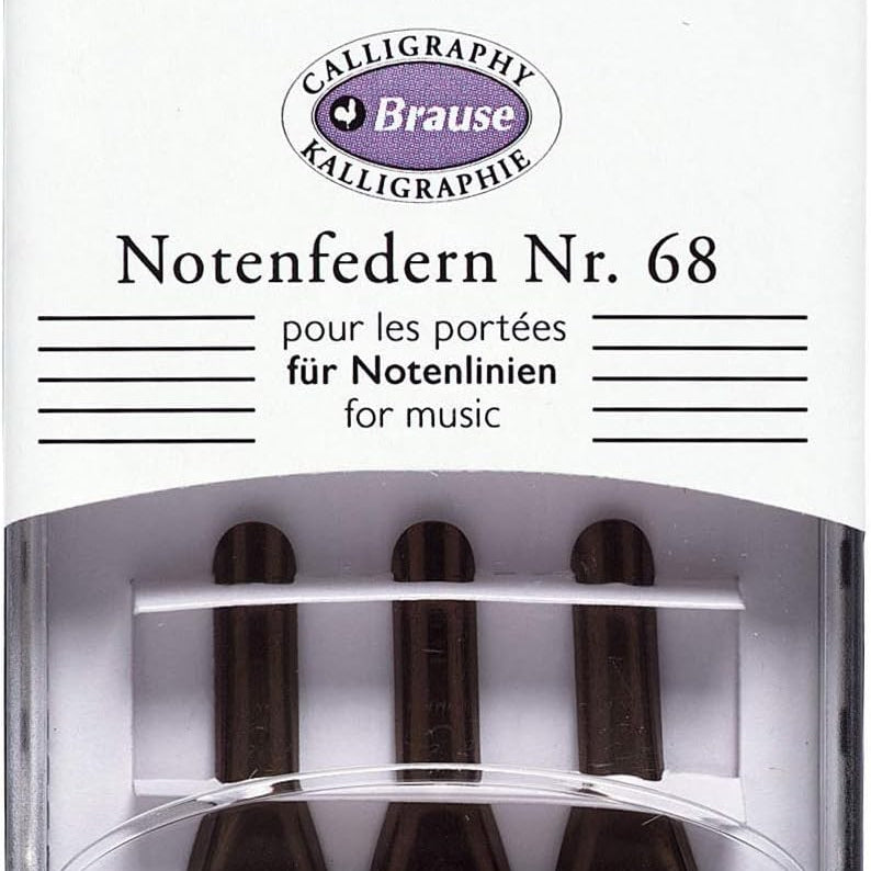 Zestaw stalówek do kaligrafii Brause Notenfedern nr. 68 | 3 szt.