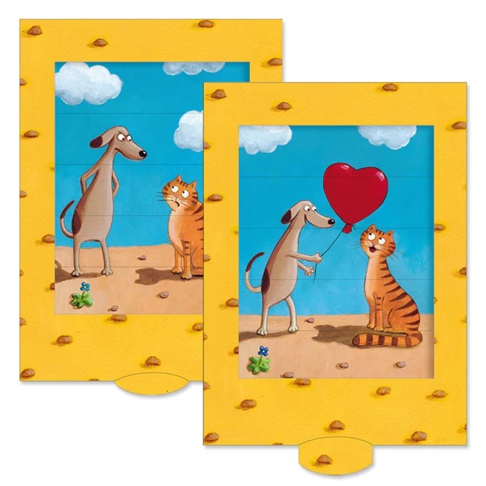 Kartka okolicznościowa Curiosi | Pies i Kot