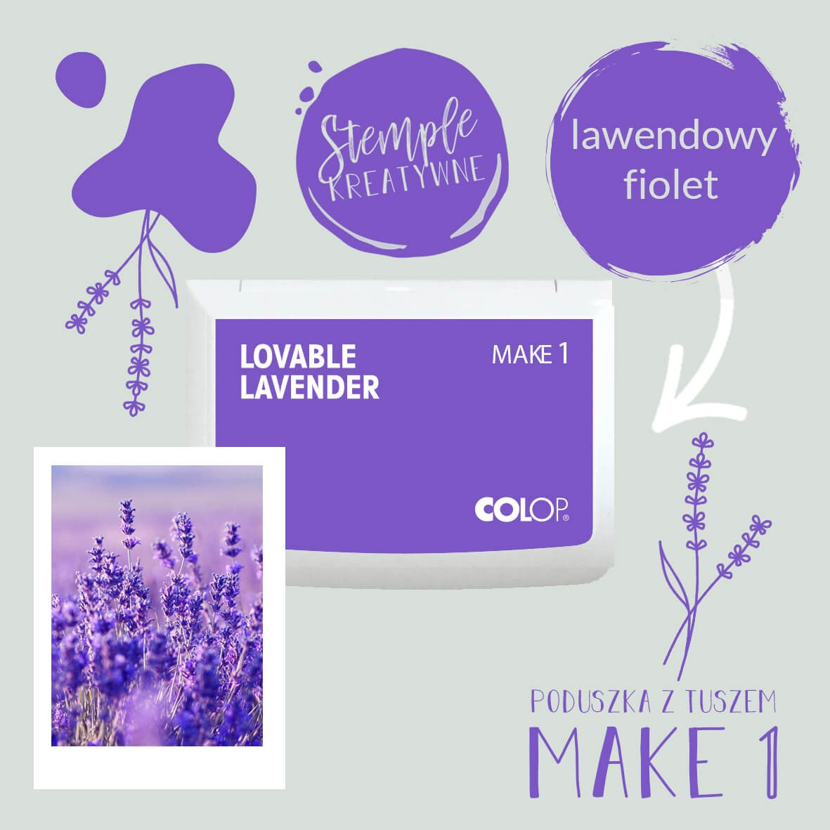 Poduszka do pieczątek | Lawendowy Fiolet