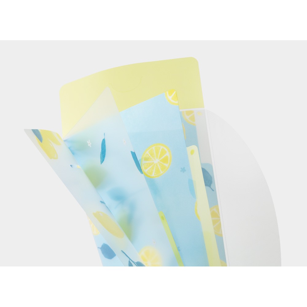 Folder z klapką Midori A5 | Cytryny
