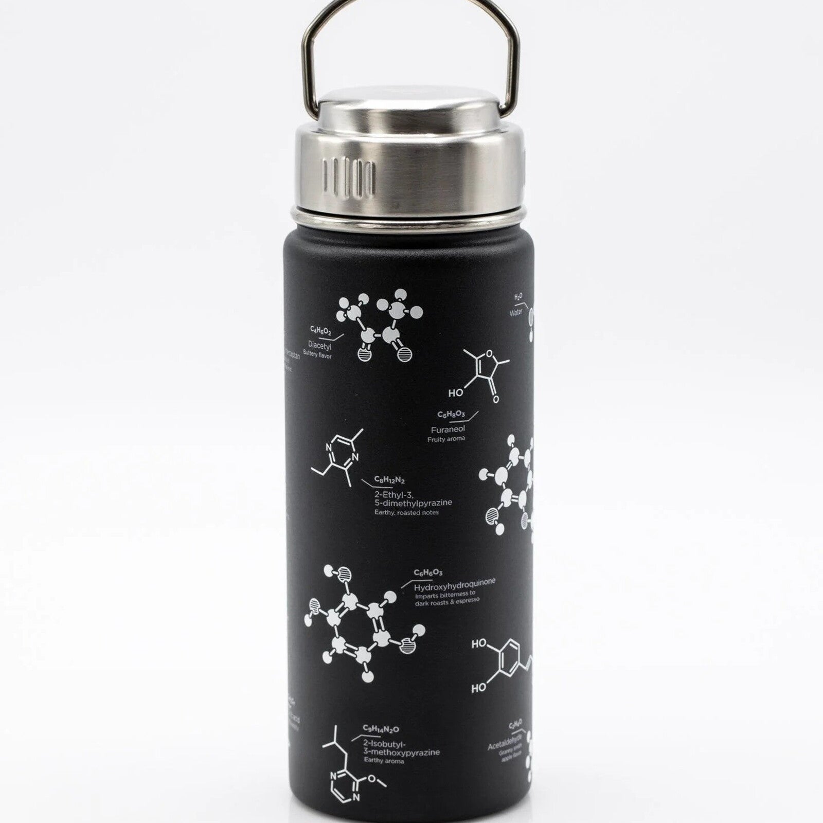 Stalowa Butelka Cognitive Surplus | Chemiczny wzór kawy