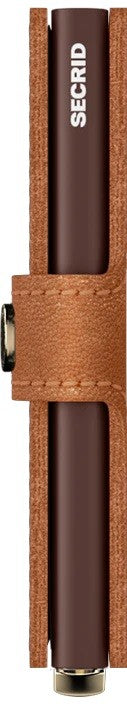 Portfel SECRID Premium Miniwallet Emboss Lines | Cognac