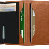 Portfel SECRID Premium Miniwallet Emboss Lines | Cognac