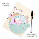 Kartka okolicznościowa Santoro  Pirouettes | Urodzinowy Jednorożec