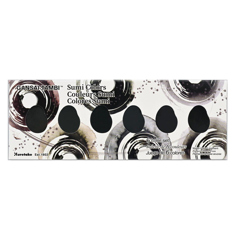 Farby akwarelowe Kuretake Gansai Tambi Sumi Colors 6 sztuk