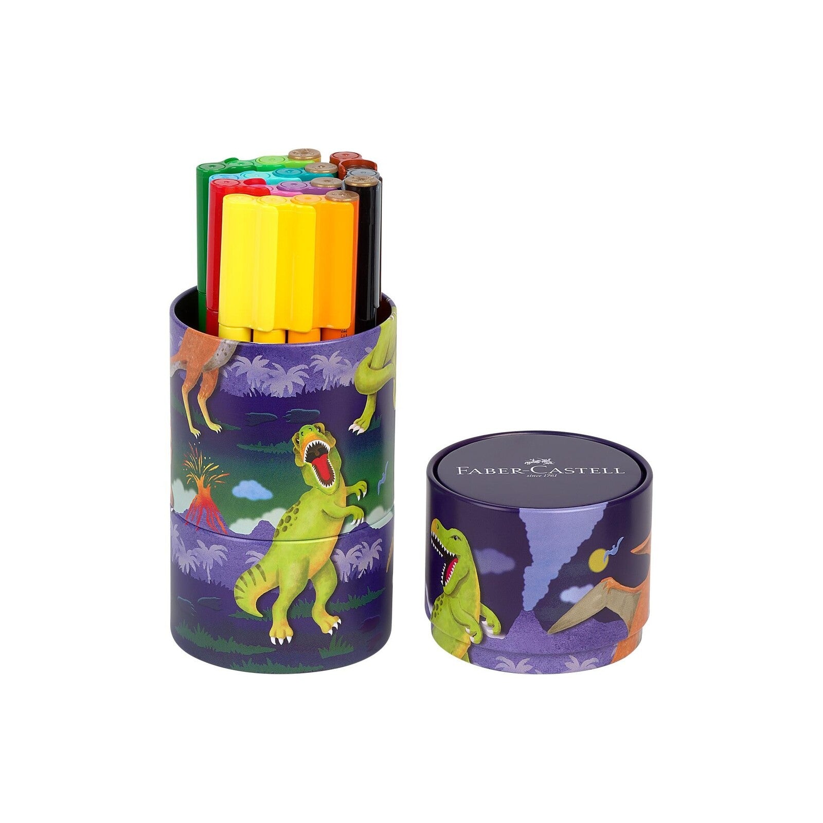 Zestaw flamastrów Connector 20 sztuk | Dinozaury