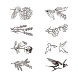 Pieczątka Midori Rotating Stamp Dial | Kwiaty i Ptaki