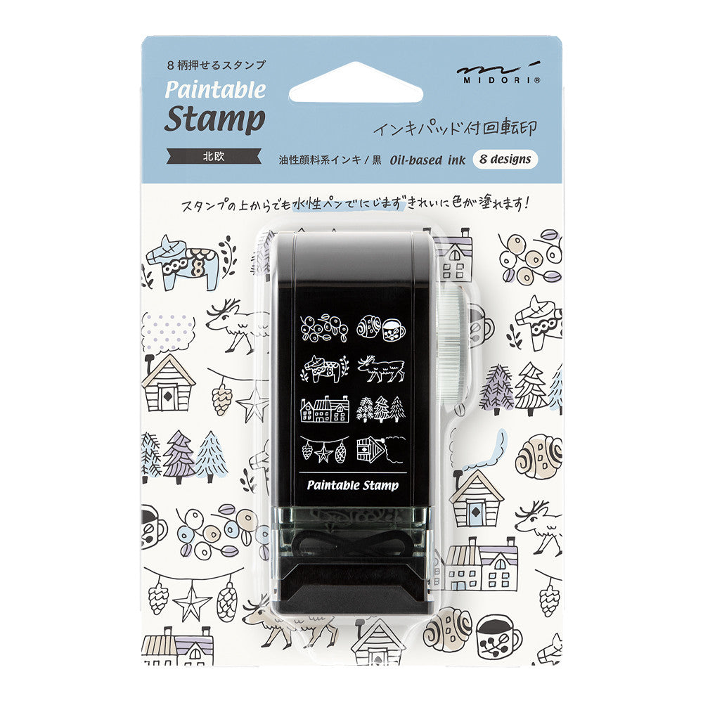 Pieczątka Midori Rotating Stamp Dial | Motywy Skandynawskie