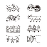 Pieczątka Midori Rotating Stamp Dial | Motywy Skandynawskie