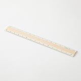 Linijka Midori 15cm | Kość Słoniowa + Białe Drewno