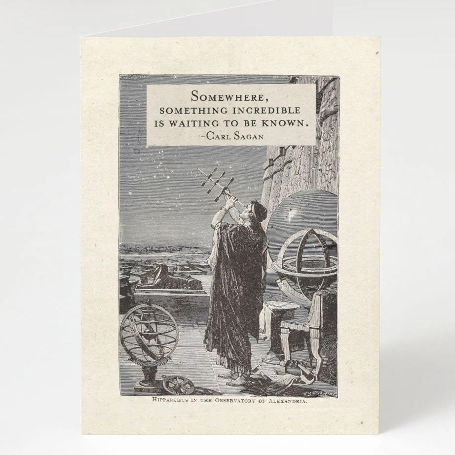 Kartka okolicznościowa Cognitive Surplus | Carl Sagan ,,Something Incredible’’