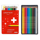 Kredki Caran d'Ache Swisscolor 12 sztuk w metalowym opakowaniu