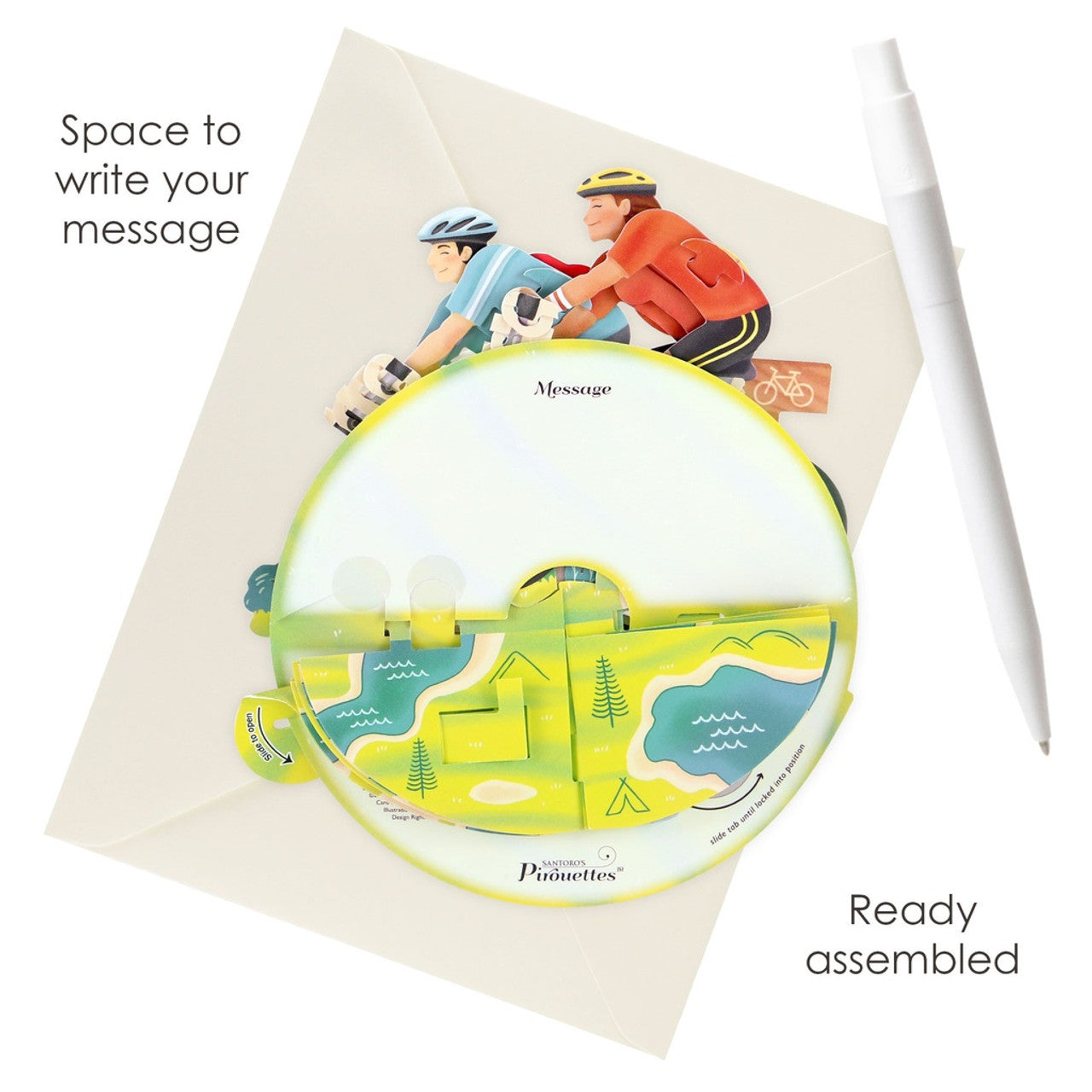 Kartka okolicznościowa Santoro Pirouettes | Kolarstwo