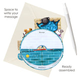 Kartka okolicznościowa Santoro Pirouettes | Szczenięta w koszyku