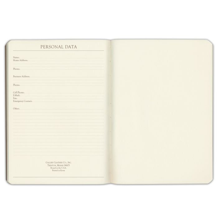 Notatnik w kratkę Gallery Leather Desk Journal | Zielony