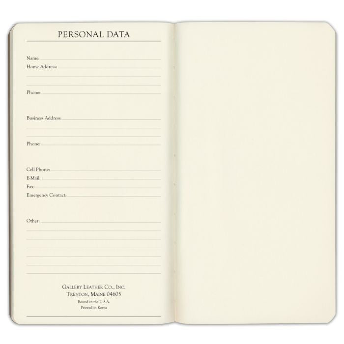 Notatnik kieszonkowy Gallery Leather | Czarny