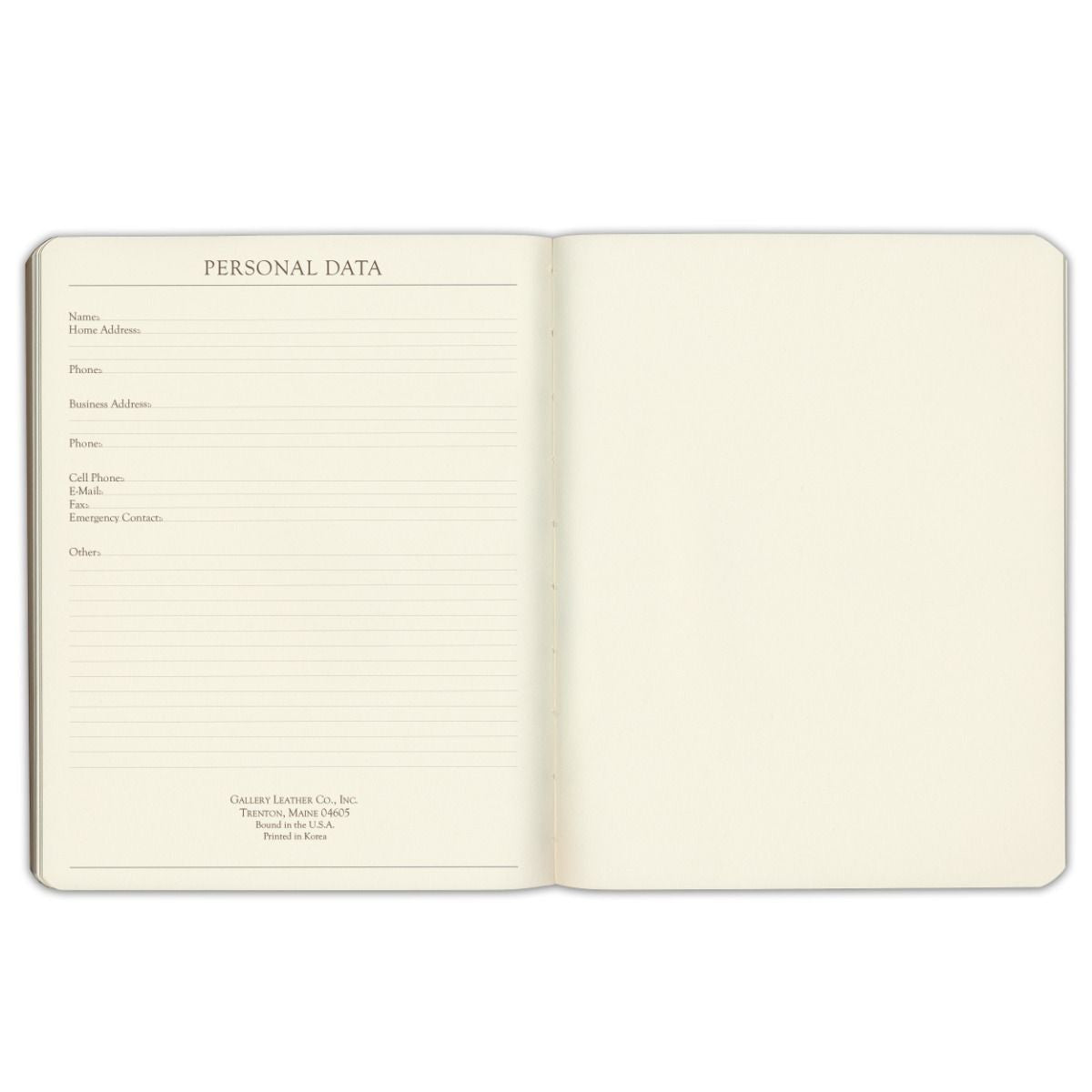 Notatnik w linie Gallery Leather Large Journal | Granatowy