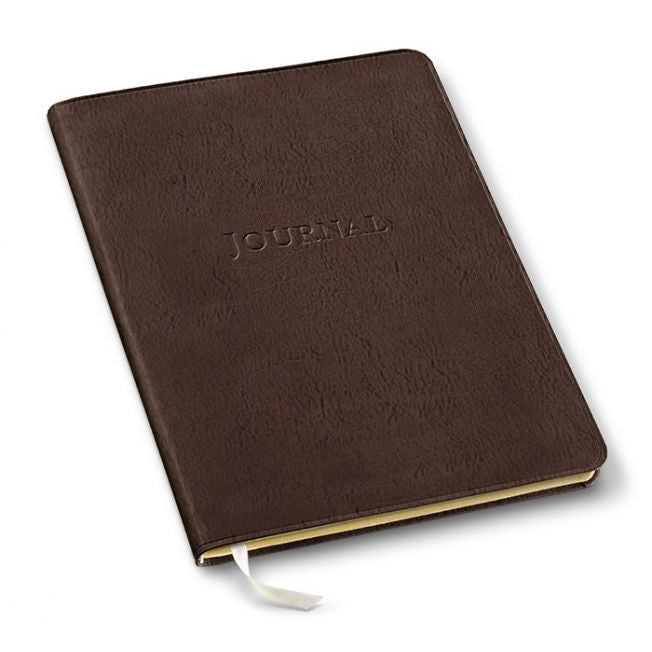 Notatnik w linie Gallery Leather Large Journal | Mokka