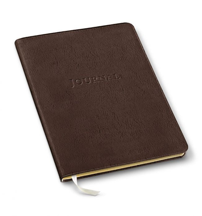 Notatnik w linie Gallery Leather Large Journal | Mokka