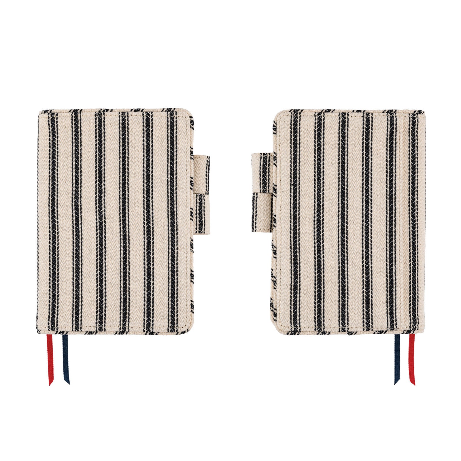 Okładka na kalendarz Hobonichi Techo A6 | Lined Fabric: Herringbone (Ivory x Black)