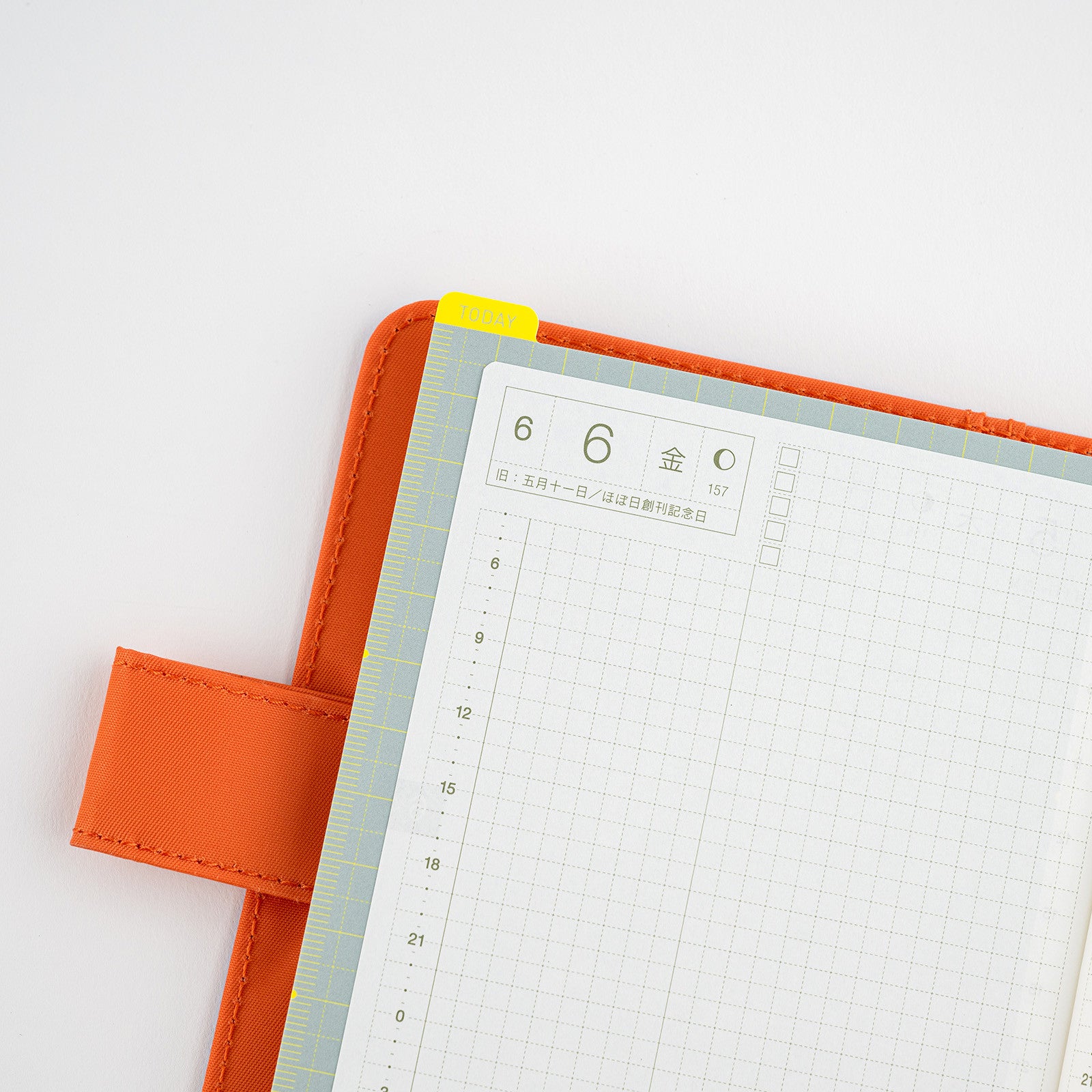 Liniuszek Hobonichi A6 | Ice Gray & Yellow