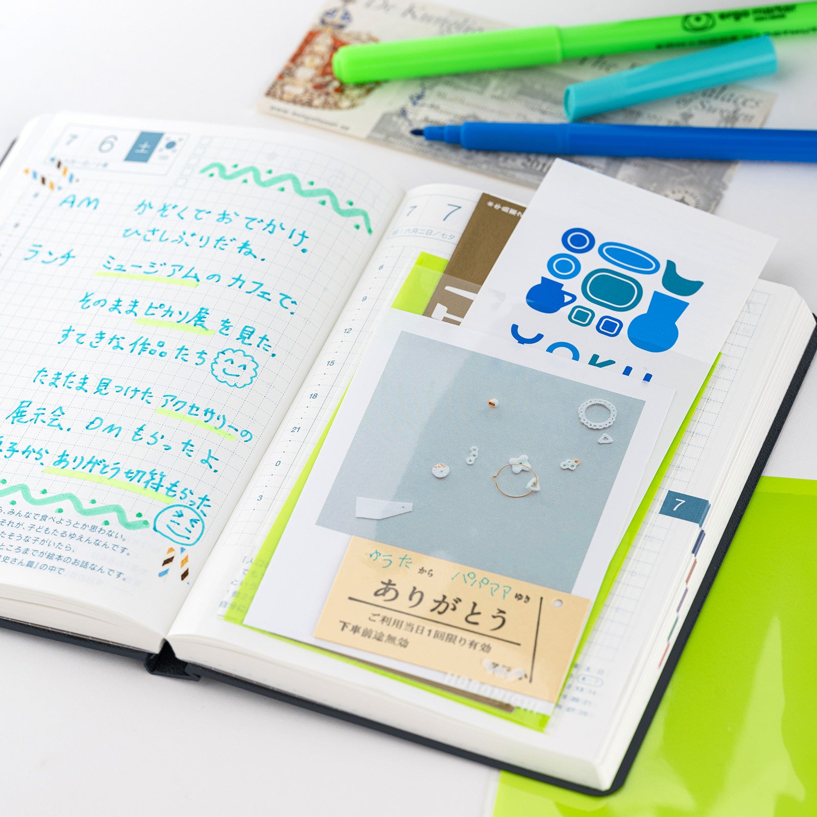 Przyklejane kieszonki Hobonichi Add-on Pocket |  Ticket Size