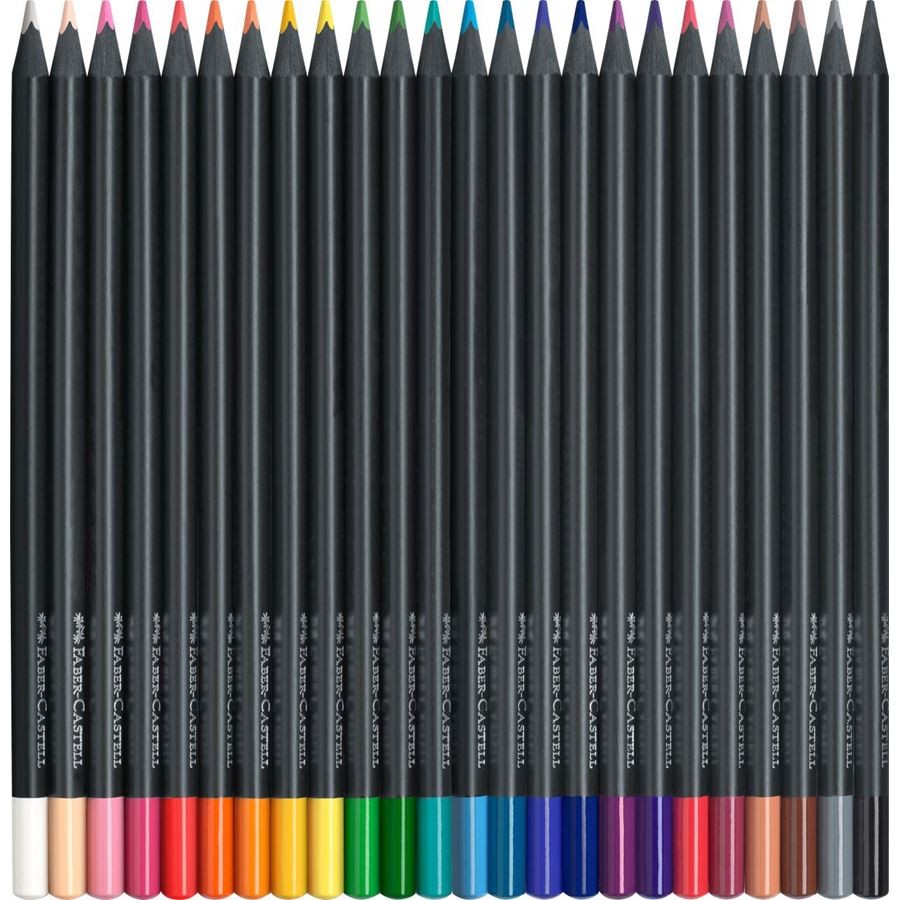 Kredki trójkątne Faber-Castell Black Edition | 24 kolory