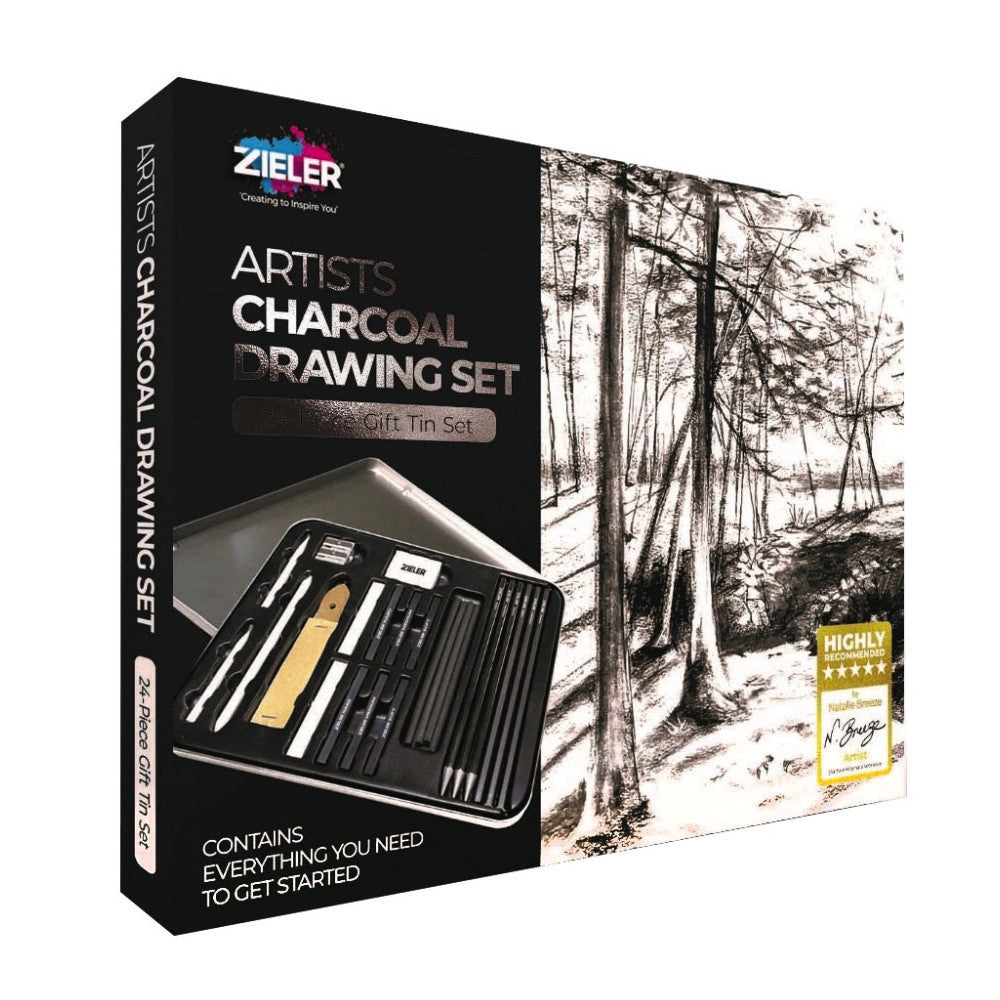 Zestaw węgli rysunkowych Zieler Charcoal Drawing Set | 24 szt.