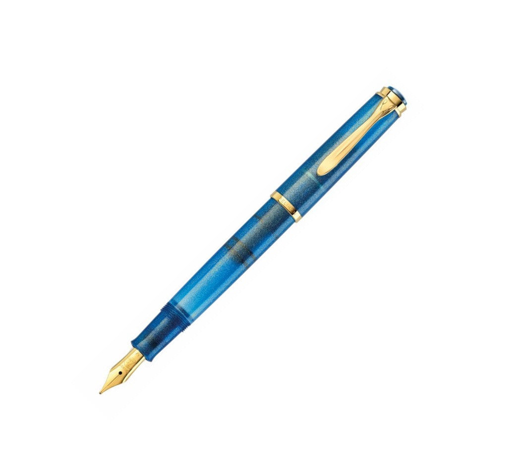 Zestaw Pelikan M200 Golden Lapis: Pióro Wieczne + Atrament | Edycja Specjalna 2024