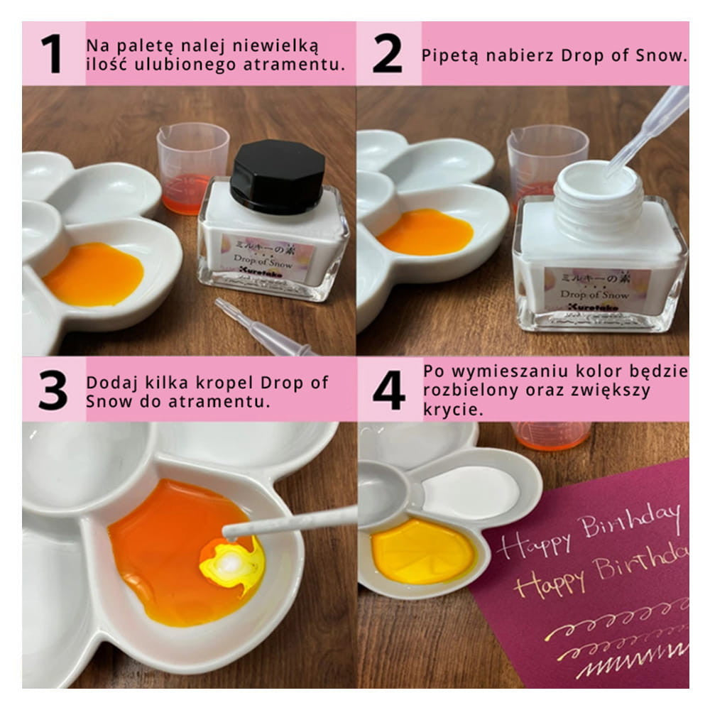 Medium matujące do tuszu Kuretake | Drop of Snow