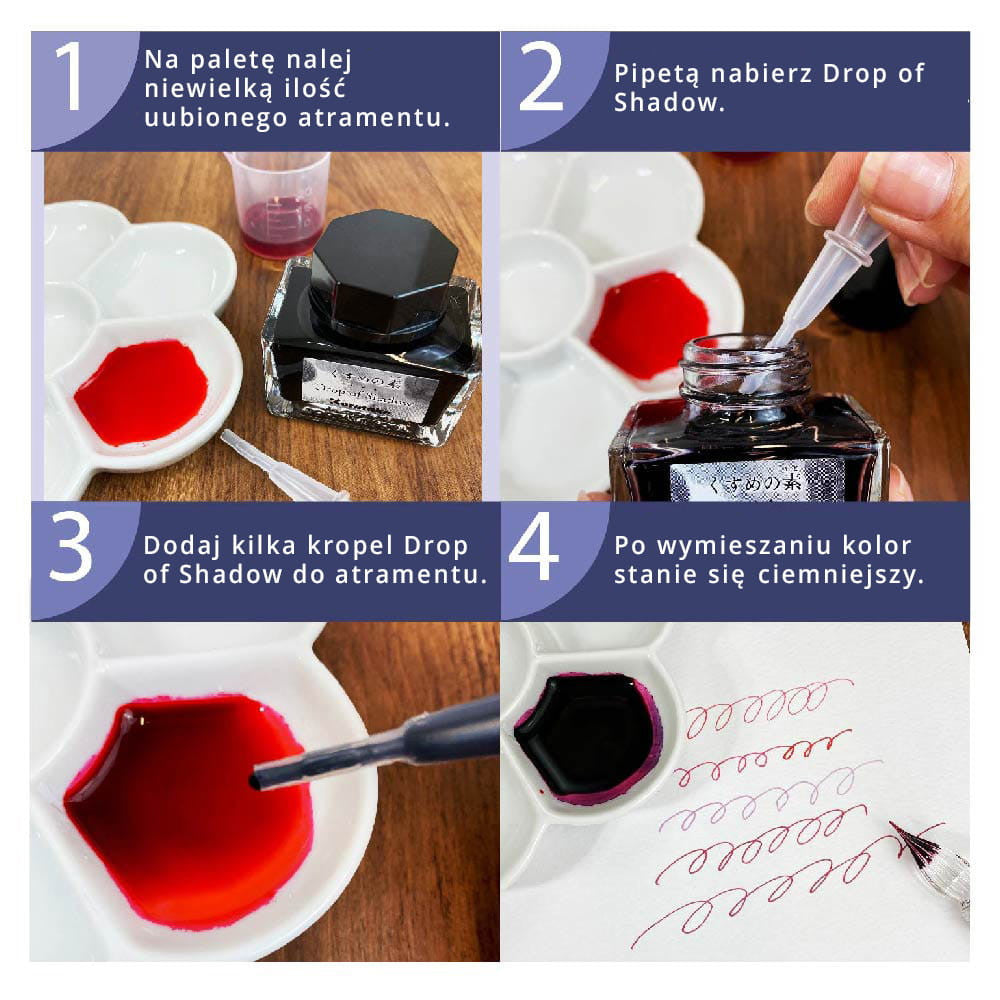 Medium wzmacniające kolor tuszu Kuretake | Drop of Shadow