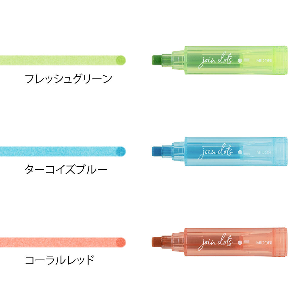 Zakreślacze Midori Connecting Pen Join Dots | Bright