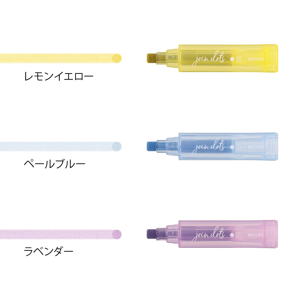 Zakreślacze Midori Connecting Pen Join Dots | Pastel