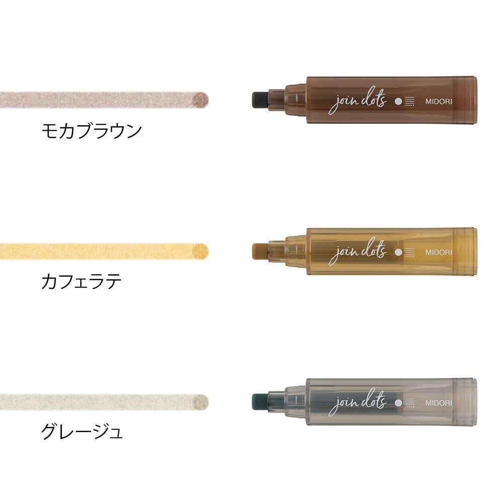 Zakreślacze Midori Connecting Pen Join Dots | Mocha