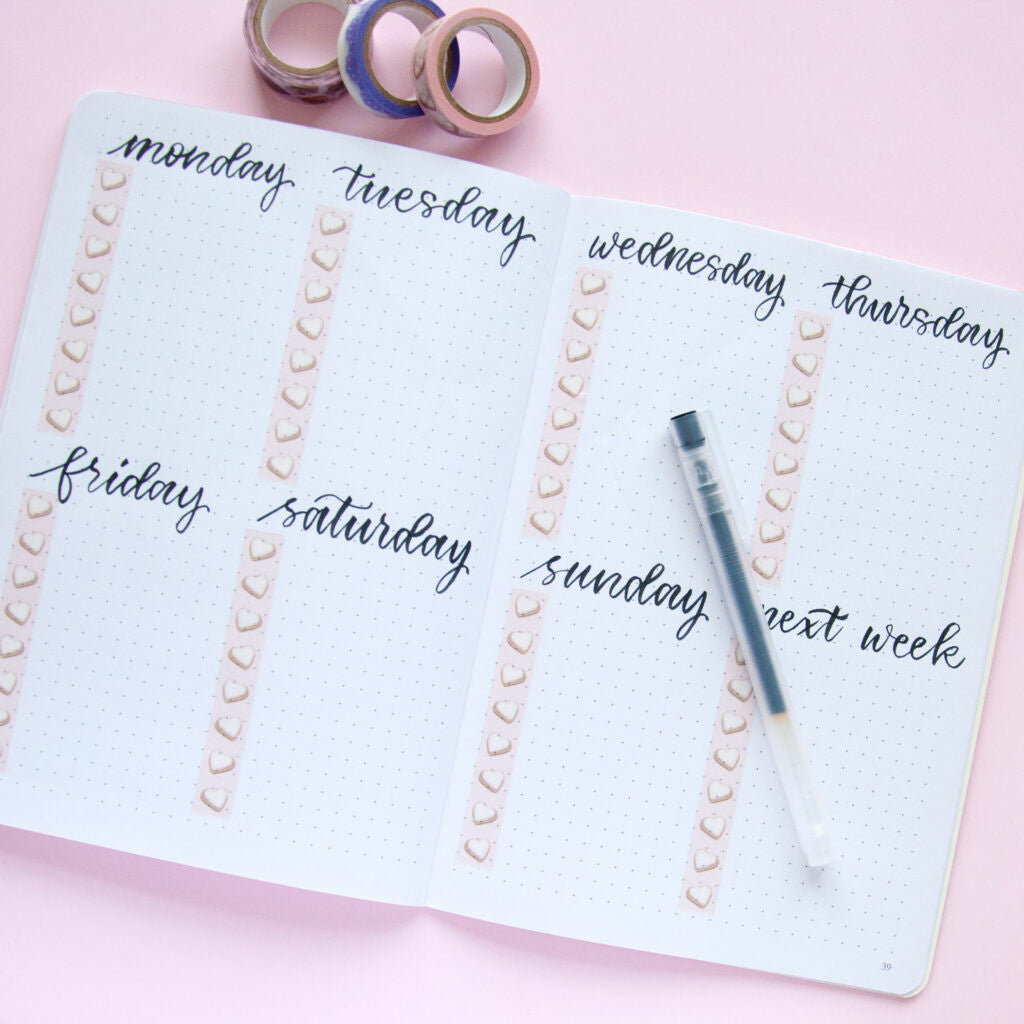 Taśma washi Willwa | Waniliowe serca