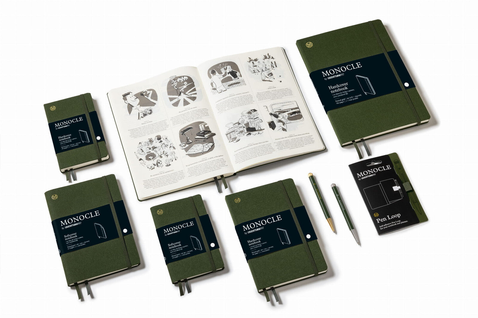 Notatnik Monocle by Leuchtturm1917 B5 w kropki | Oliwkowy