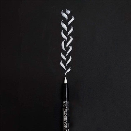 Brush Pen Kuretake ZIG Fudebiyori Pigment | Milky White