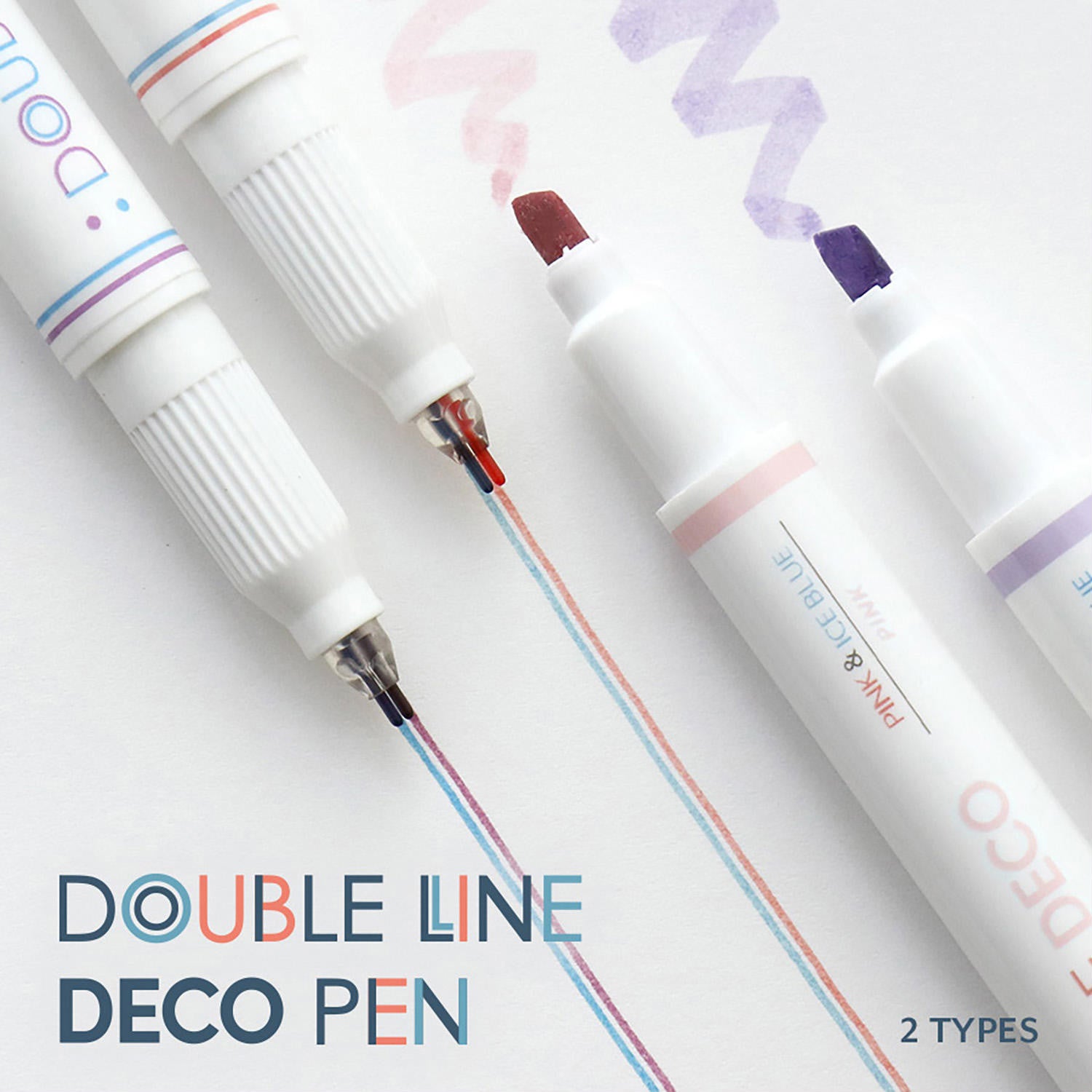 Zestaw długopisów ICONIC Double Line Deco Pen | Lake