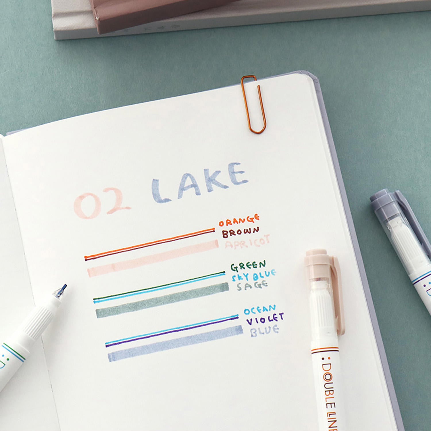 Zestaw długopisów ICONIC Double Line Deco Pen | Lake