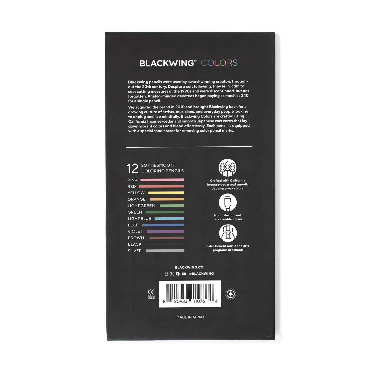Ołówki kolorowe BLACKWING Colors
