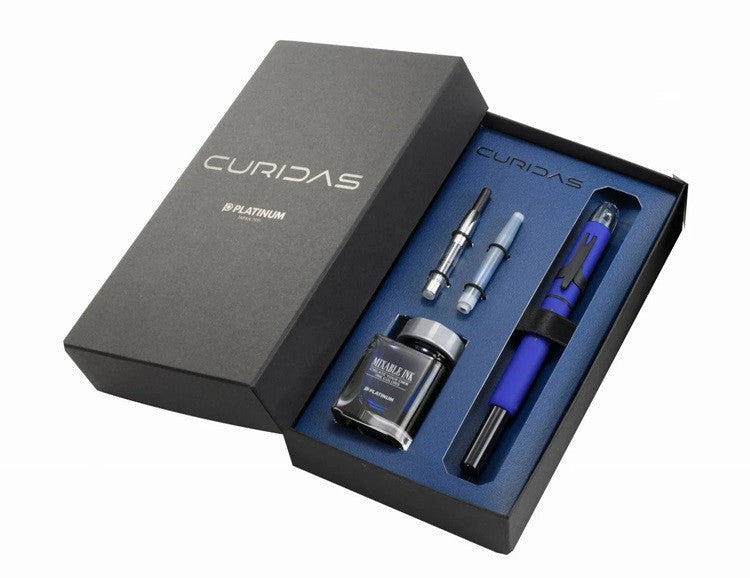 Zestaw Pióro wieczne Platinum Curidas Blue i Atrament Mixable Aurora Blue 20 ml