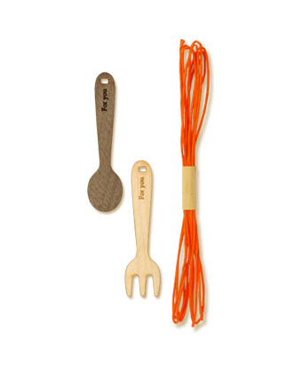 Etykietki prezentowe Midori PCM Wood Tag Card Sztućce