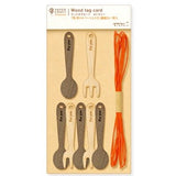 Etykietki prezentowe Midori PCM Wood Tag Card Sztućce