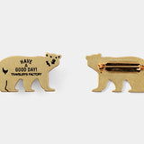 Mosiężna przypinka Traveler's Factory | Niedźwiedź