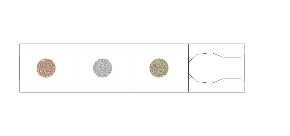 Zestaw metalicznych tuszy do pieczątek w pisaku