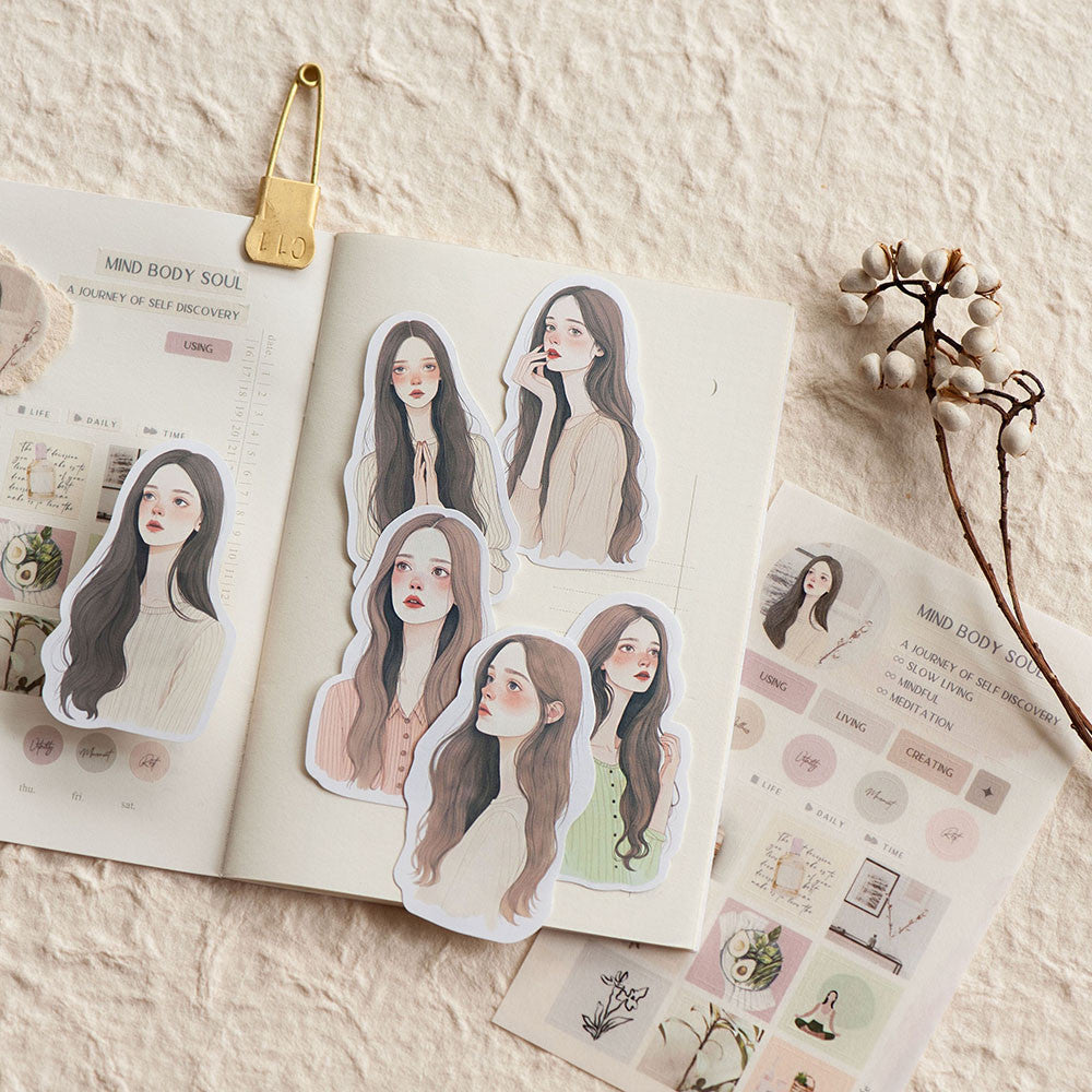 Zestaw naklejek Dziewczyny | Mind Body Soul