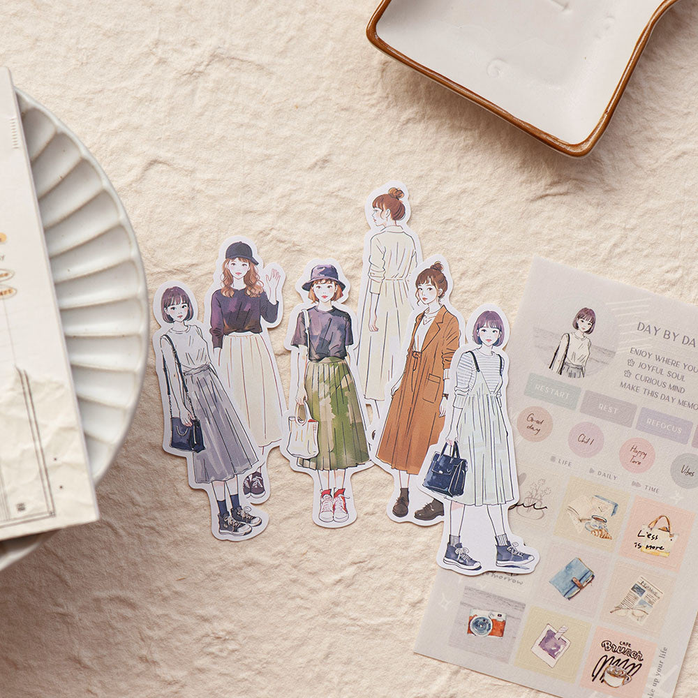 Zestaw naklejek Dziewczyny | Day by Day
